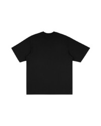 schwarzes bedrucktes T-Shirt mit einem Rundhalsausschnitt von Supreme