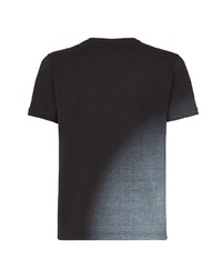 schwarzes bedrucktes T-Shirt mit einem Rundhalsausschnitt von Fendi