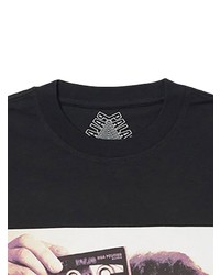 schwarzes bedrucktes T-Shirt mit einem Rundhalsausschnitt von Palace