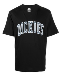schwarzes bedrucktes T-Shirt mit einem Rundhalsausschnitt von Dickies