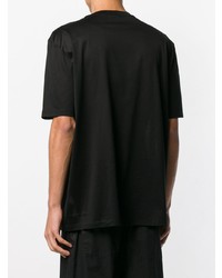 schwarzes bedrucktes T-Shirt mit einem Rundhalsausschnitt von Lanvin