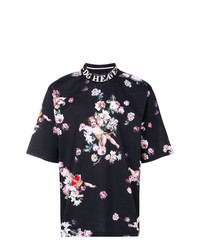 schwarzes bedrucktes T-Shirt mit einem Rundhalsausschnitt von Dolce & Gabbana