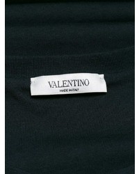 schwarzes bedrucktes T-Shirt mit einem Rundhalsausschnitt von Valentino