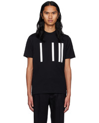 schwarzes bedrucktes T-Shirt mit einem Rundhalsausschnitt von Dunhill