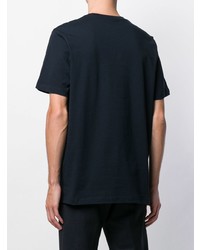 schwarzes bedrucktes T-Shirt mit einem Rundhalsausschnitt von Ps By Paul Smith