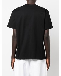 schwarzes bedrucktes T-Shirt mit einem Rundhalsausschnitt von JW Anderson