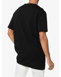 schwarzes bedrucktes T-Shirt mit einem Rundhalsausschnitt von Balmain