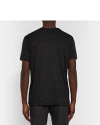 schwarzes bedrucktes T-Shirt mit einem Rundhalsausschnitt von Christopher Kane