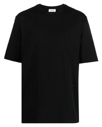 schwarzes bedrucktes T-Shirt mit einem Rundhalsausschnitt von Ferragamo