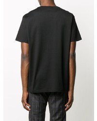 schwarzes bedrucktes T-Shirt mit einem Rundhalsausschnitt von Givenchy