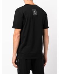 schwarzes bedrucktes T-Shirt mit einem Rundhalsausschnitt von Mastermind World