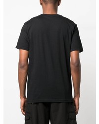 schwarzes bedrucktes T-Shirt mit einem Rundhalsausschnitt von WESTFALL