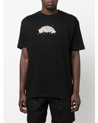 schwarzes bedrucktes T-Shirt mit einem Rundhalsausschnitt von RIPNDIP