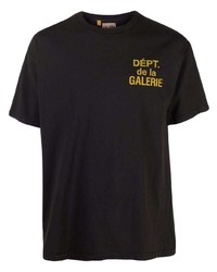 schwarzes bedrucktes T-Shirt mit einem Rundhalsausschnitt von GALLERY DEPT.