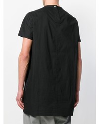 schwarzes bedrucktes T-Shirt mit einem Rundhalsausschnitt von Rick Owens DRKSHDW