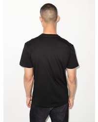 schwarzes bedrucktes T-Shirt mit einem Rundhalsausschnitt von VIVENDII