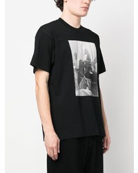 schwarzes bedrucktes T-Shirt mit einem Rundhalsausschnitt von Carhartt WIP