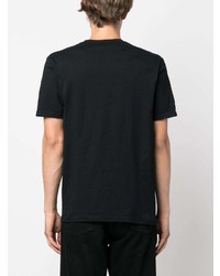 schwarzes bedrucktes T-Shirt mit einem Rundhalsausschnitt von WESTFALL