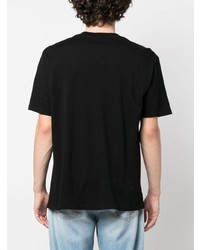 schwarzes bedrucktes T-Shirt mit einem Rundhalsausschnitt von Amiri