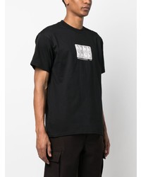 schwarzes bedrucktes T-Shirt mit einem Rundhalsausschnitt von Carhartt WIP