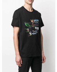 schwarzes bedrucktes T-Shirt mit einem Rundhalsausschnitt von Givenchy