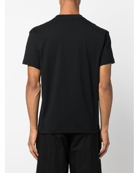 schwarzes bedrucktes T-Shirt mit einem Rundhalsausschnitt von Jacquemus