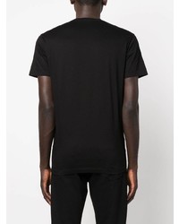 schwarzes bedrucktes T-Shirt mit einem Rundhalsausschnitt von DSQUARED2