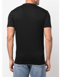 schwarzes bedrucktes T-Shirt mit einem Rundhalsausschnitt von DSQUARED2