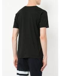 schwarzes bedrucktes T-Shirt mit einem Rundhalsausschnitt von GUILD PRIME