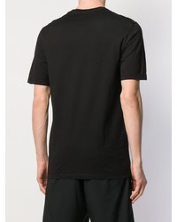 schwarzes bedrucktes T-Shirt mit einem Rundhalsausschnitt von DSQUARED2