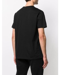 schwarzes bedrucktes T-Shirt mit einem Rundhalsausschnitt von Ralph Lauren Purple Label