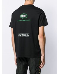 schwarzes bedrucktes T-Shirt mit einem Rundhalsausschnitt von Givenchy