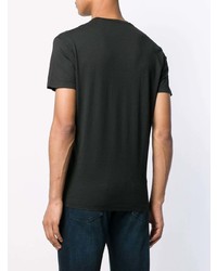 schwarzes bedrucktes T-Shirt mit einem Rundhalsausschnitt von DSQUARED2