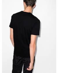 schwarzes bedrucktes T-Shirt mit einem Rundhalsausschnitt von DSQUARED2