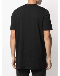 schwarzes bedrucktes T-Shirt mit einem Rundhalsausschnitt von Rick Owens DRKSHDW