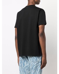 schwarzes bedrucktes T-Shirt mit einem Rundhalsausschnitt von Kenzo