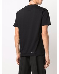 schwarzes bedrucktes T-Shirt mit einem Rundhalsausschnitt von Valentino