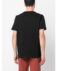 schwarzes bedrucktes T-Shirt mit einem Rundhalsausschnitt von PS Paul Smith