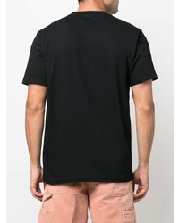 schwarzes bedrucktes T-Shirt mit einem Rundhalsausschnitt von Carhartt WIP