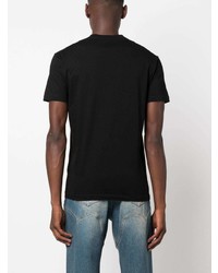 schwarzes bedrucktes T-Shirt mit einem Rundhalsausschnitt von DSQUARED2