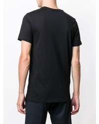 schwarzes bedrucktes T-Shirt mit einem Rundhalsausschnitt von Ps By Paul Smith