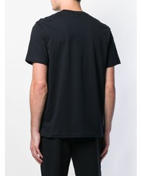 schwarzes bedrucktes T-Shirt mit einem Rundhalsausschnitt von Ps By Paul Smith