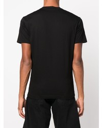 schwarzes bedrucktes T-Shirt mit einem Rundhalsausschnitt von DSQUARED2