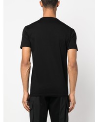 schwarzes bedrucktes T-Shirt mit einem Rundhalsausschnitt von DSQUARED2