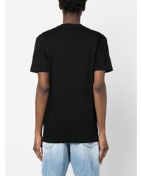 schwarzes bedrucktes T-Shirt mit einem Rundhalsausschnitt von DSQUARED2