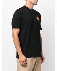 schwarzes bedrucktes T-Shirt mit einem Rundhalsausschnitt von Carhartt WIP