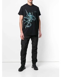 schwarzes bedrucktes T-Shirt mit einem Rundhalsausschnitt von Givenchy