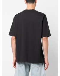 schwarzes bedrucktes T-Shirt mit einem Rundhalsausschnitt von Levi's