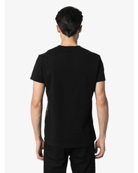 schwarzes bedrucktes T-Shirt mit einem Rundhalsausschnitt von Balmain