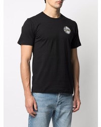 schwarzes bedrucktes T-Shirt mit einem Rundhalsausschnitt von Colmar